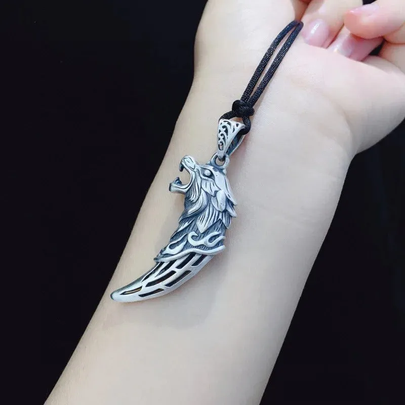Wolf's Fang - Sterling Silver Gothic Pendant Necklace by The Nevermore