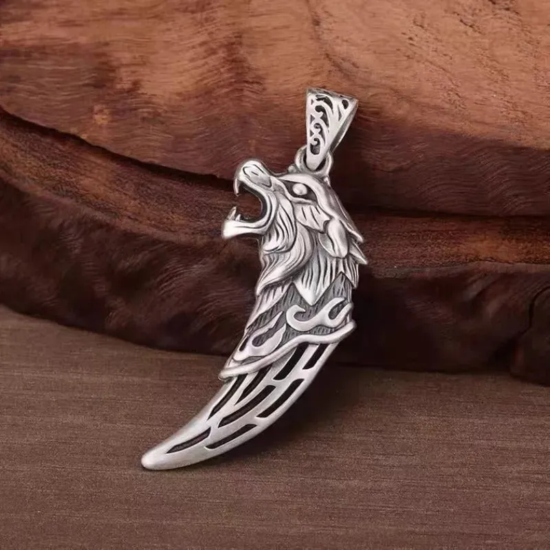 Wolf's Fang - Sterling Silver Gothic Pendant Necklace by The Nevermore