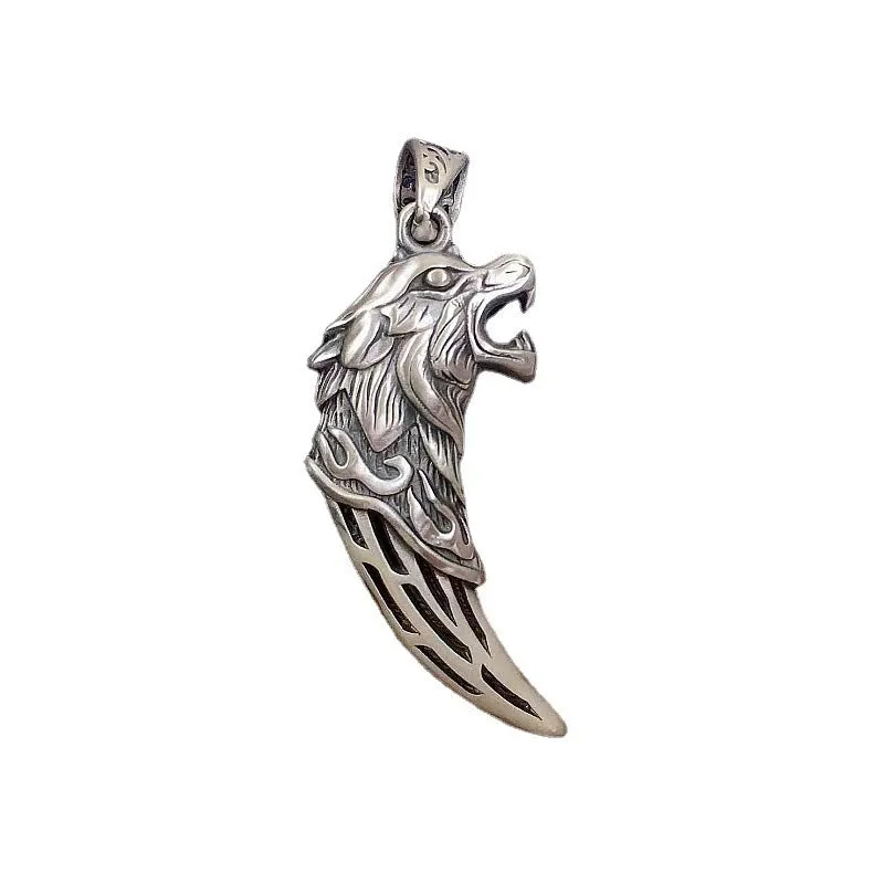 Wolf's Fang - Sterling Silver Gothic Pendant Necklace by The Nevermore