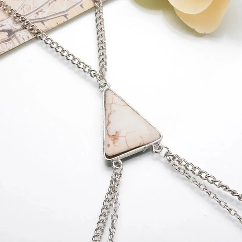 Women Boho Turquoise Beach Body Chain