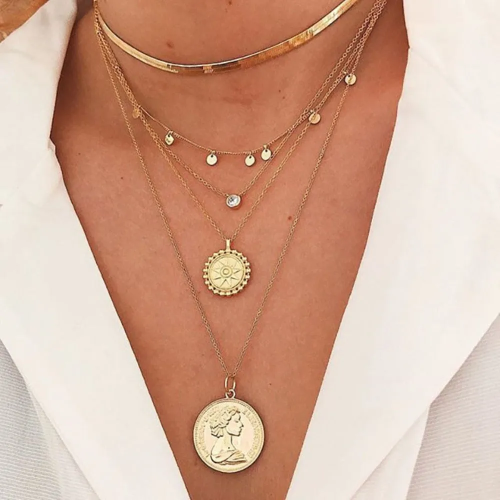 women's chokers linkedin necklace goldcolor pendants pearl bead collar ✈️ free.shipping