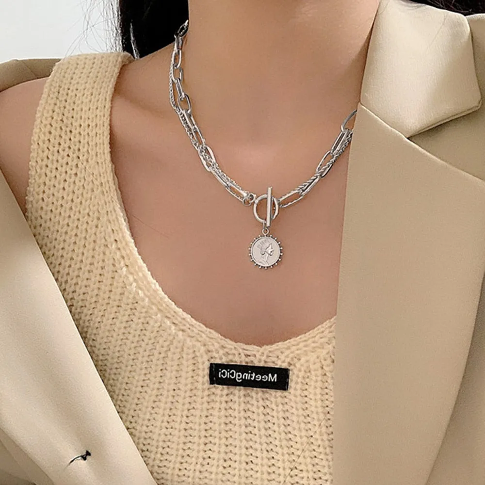 women's chokers linkedin necklace goldcolor pendants pearl bead collar ✈️ free.shipping