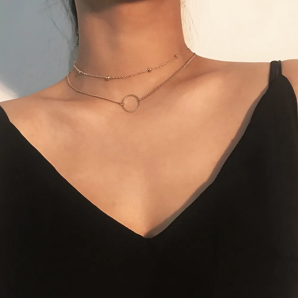 women's chokers linkedin necklace goldcolor pendants pearl bead collar ✈️ free.shipping