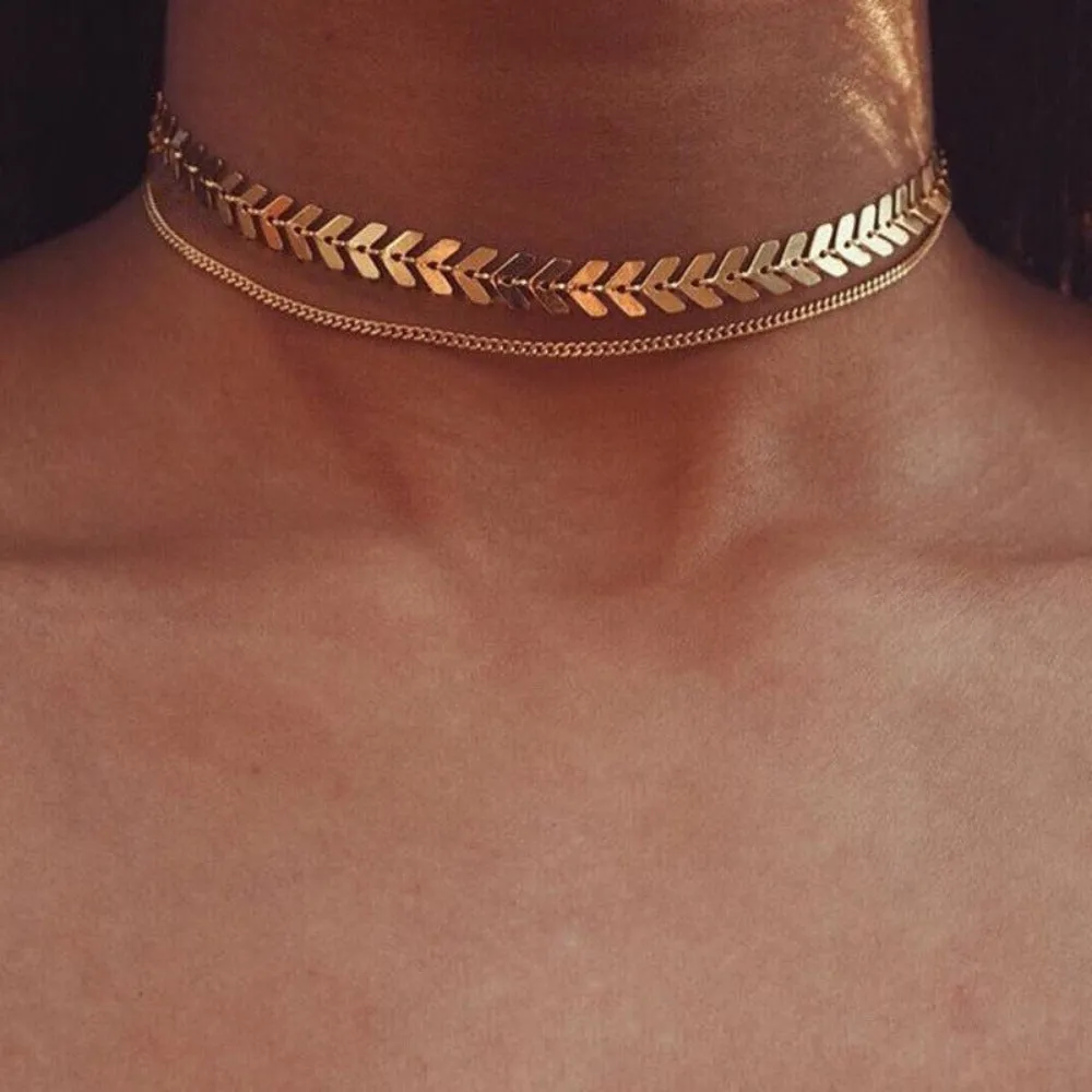 women's necklaces bohemian goldcolor silver pendants collar jewelry ✈️ free.shipping