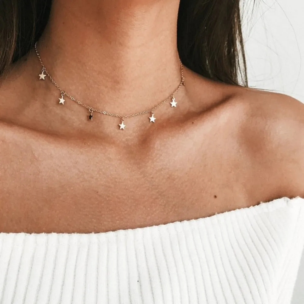 women's necklaces bohemian goldcolor silver pendants collar jewelry ✈️ free.shipping
