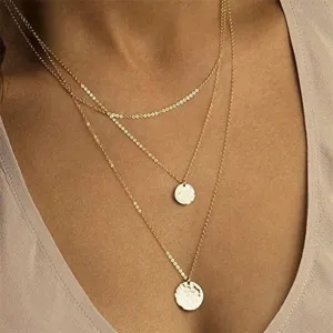 women's necklaces bohemian goldcolor silver pendants collar jewelry ✈️ free.shipping