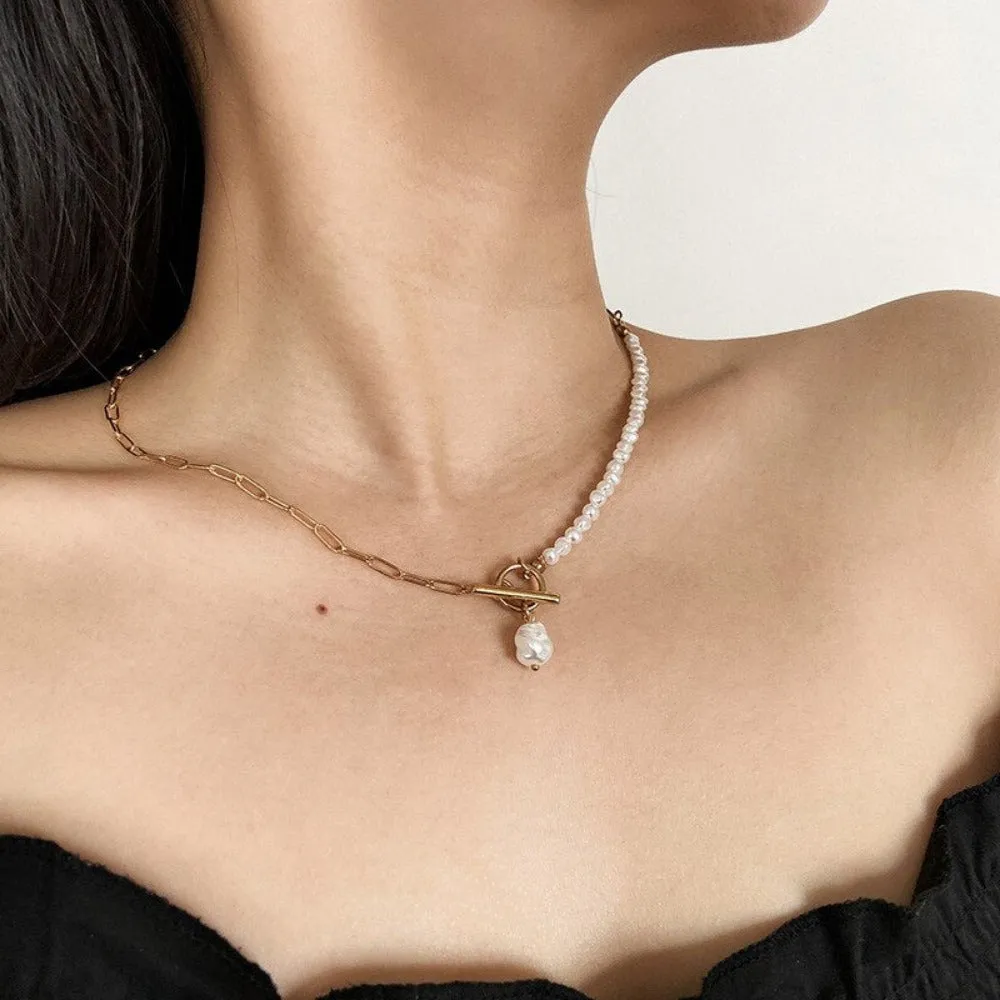 women's necklaces pearl pendants zirconia stone silver goldcolor choker ✈️ free.shipping