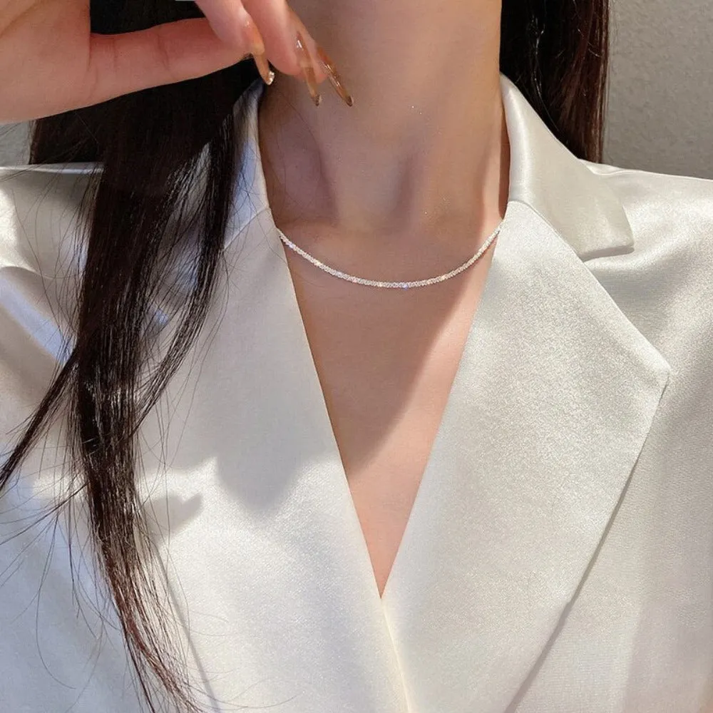 women's necklaces pearl pendants zirconia stone silver goldcolor choker ✈️ free.shipping