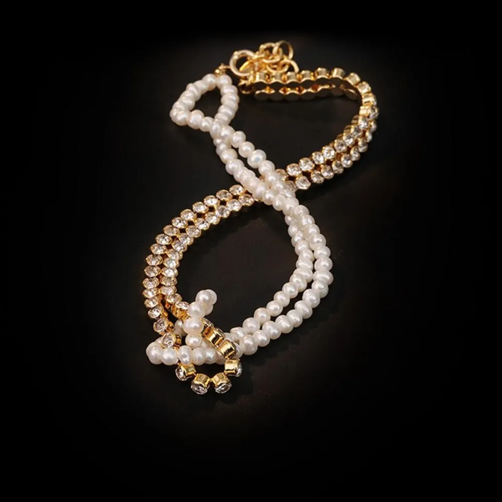 women's necklaces pearl pendants zirconia stone silver goldcolor choker ✈️ free.shipping