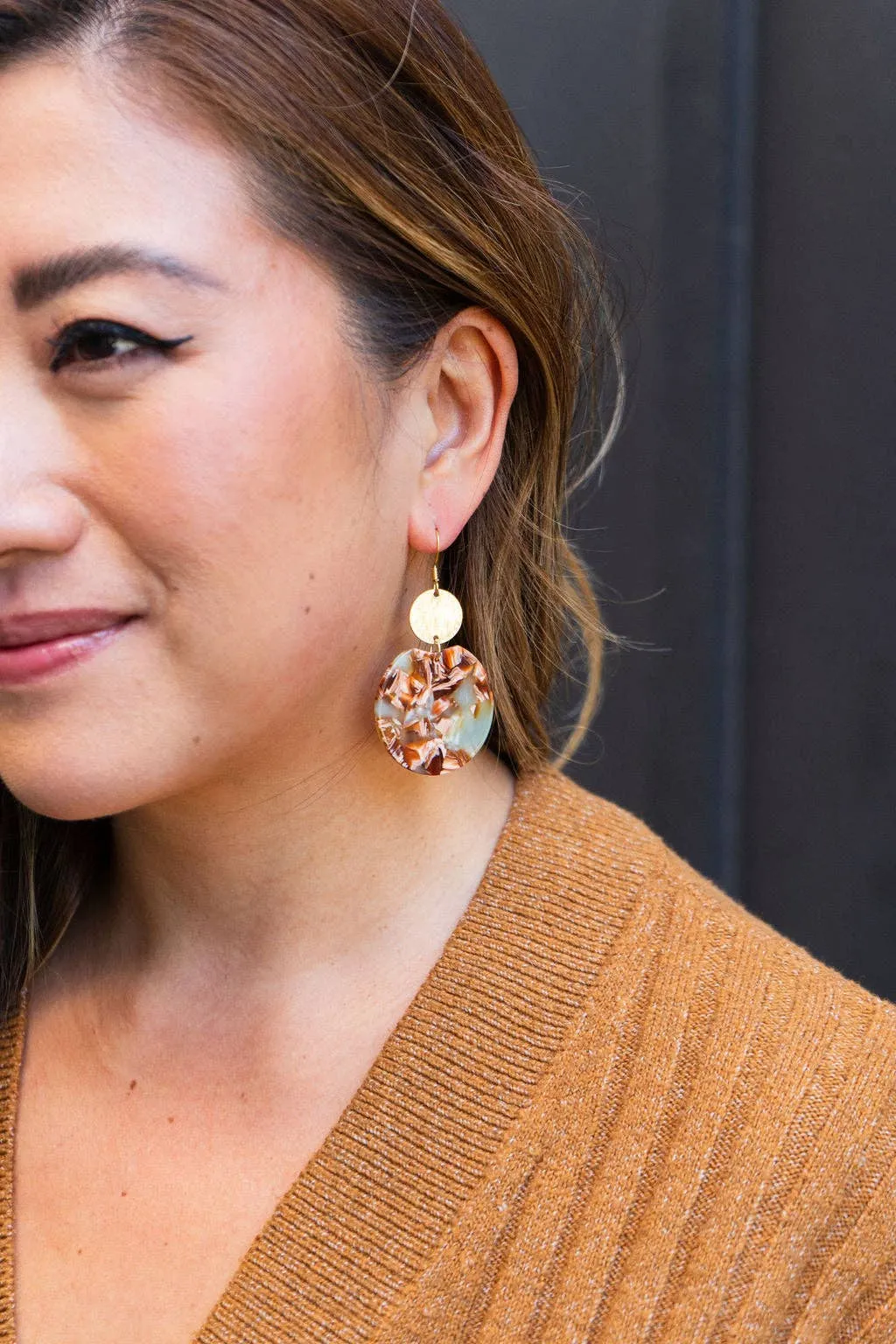 Zoey Earrings - Seafoam & Rust // Fall, Jewelry, Gifts