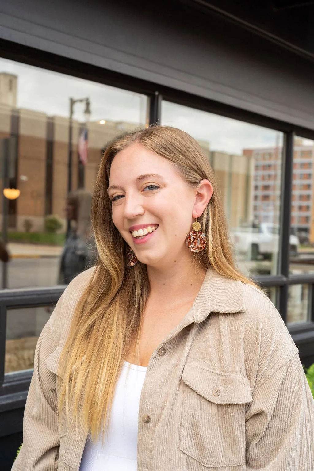 Zoey Earrings - Seafoam & Rust // Fall, Jewelry, Gifts