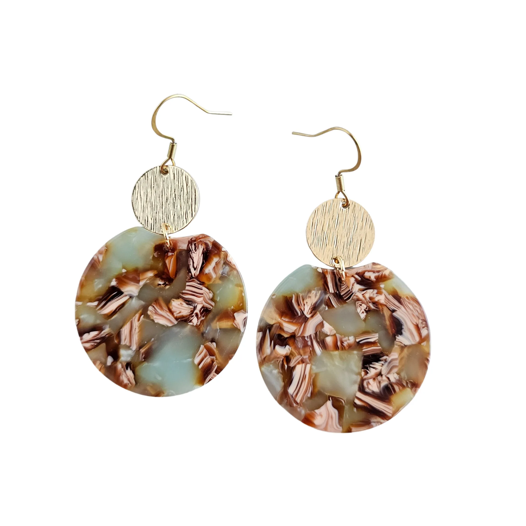 Zoey Earrings - Seafoam & Rust // Fall, Jewelry, Gifts