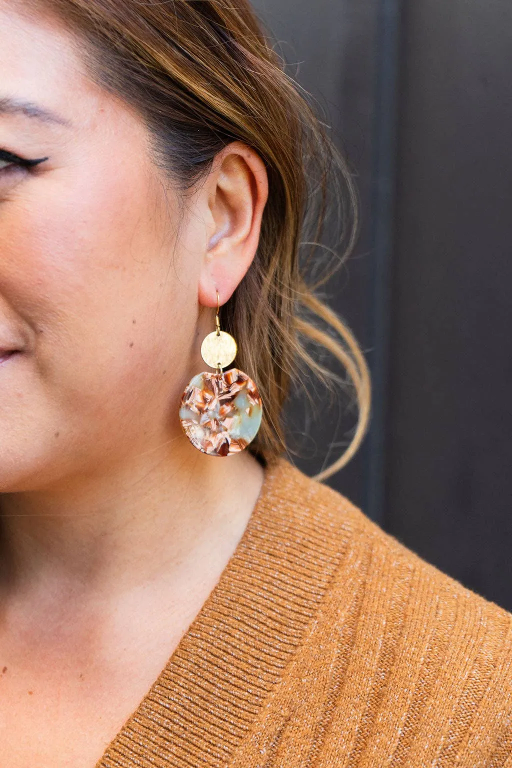 Zoey Earrings - Seafoam & Rust // Fall, Jewelry, Gifts