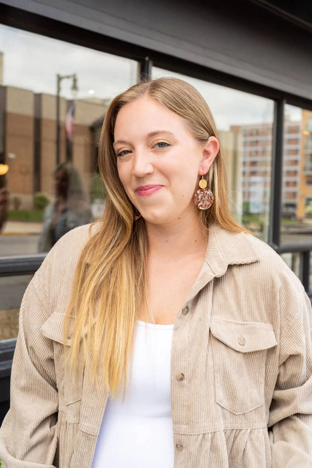 Zoey Earrings - Seafoam & Rust // Fall, Jewelry, Gifts