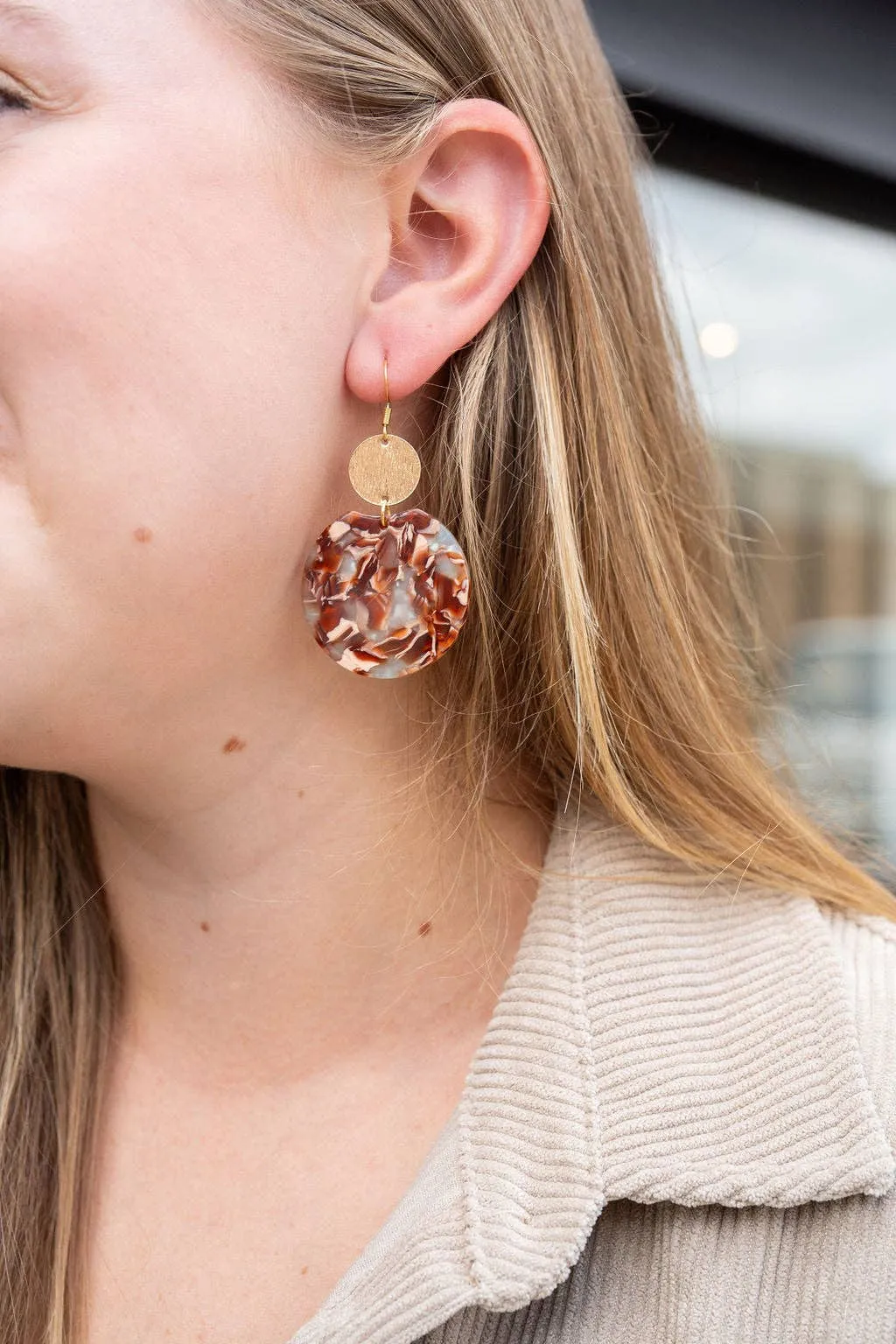 Zoey Earrings - Seafoam & Rust // Fall, Jewelry, Gifts
